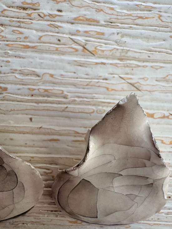 Handmade Enamel Clay Teardrop Earrings - Picture 9 of 9